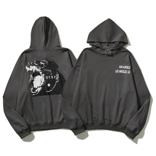 Askyurself Hoodie Autumn Winter Retro Terry Hooded Sweater